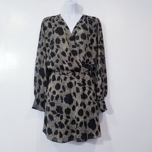 Parker Women size XS  V-Neck Long Sleeves Printed Mini Dress